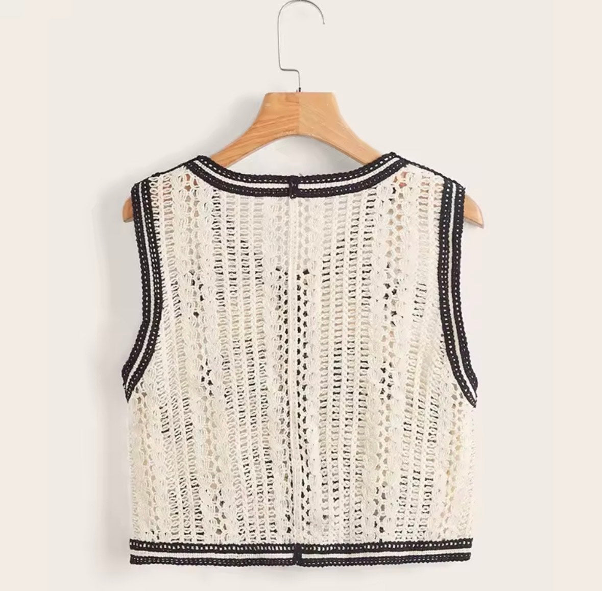 MINOA Women's See-Through Crochet Button Cardigan