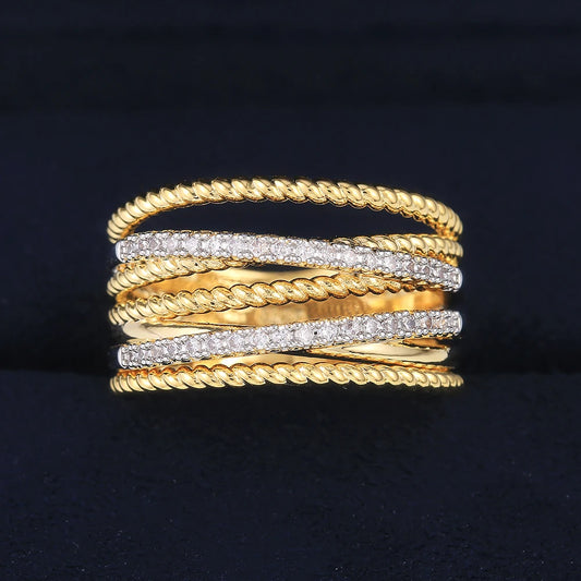 New Arrival Twist Cross Finger Ring for Women Anniversary Ring Daily Wearable Versatile Classic Twine Rings Dropshipping