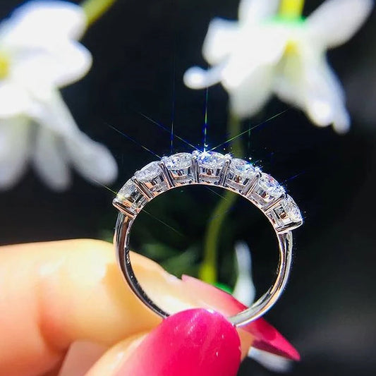 High-Quality Silver Plated Finger-Ring for Women Luxury Inlaid CZ Stone Simple Stylish Wedding Bands Female Ring Jewelry