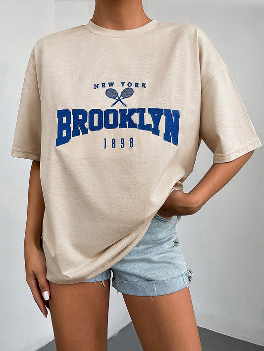 Ruechic Letter Graphic Drop Shoulder Tee