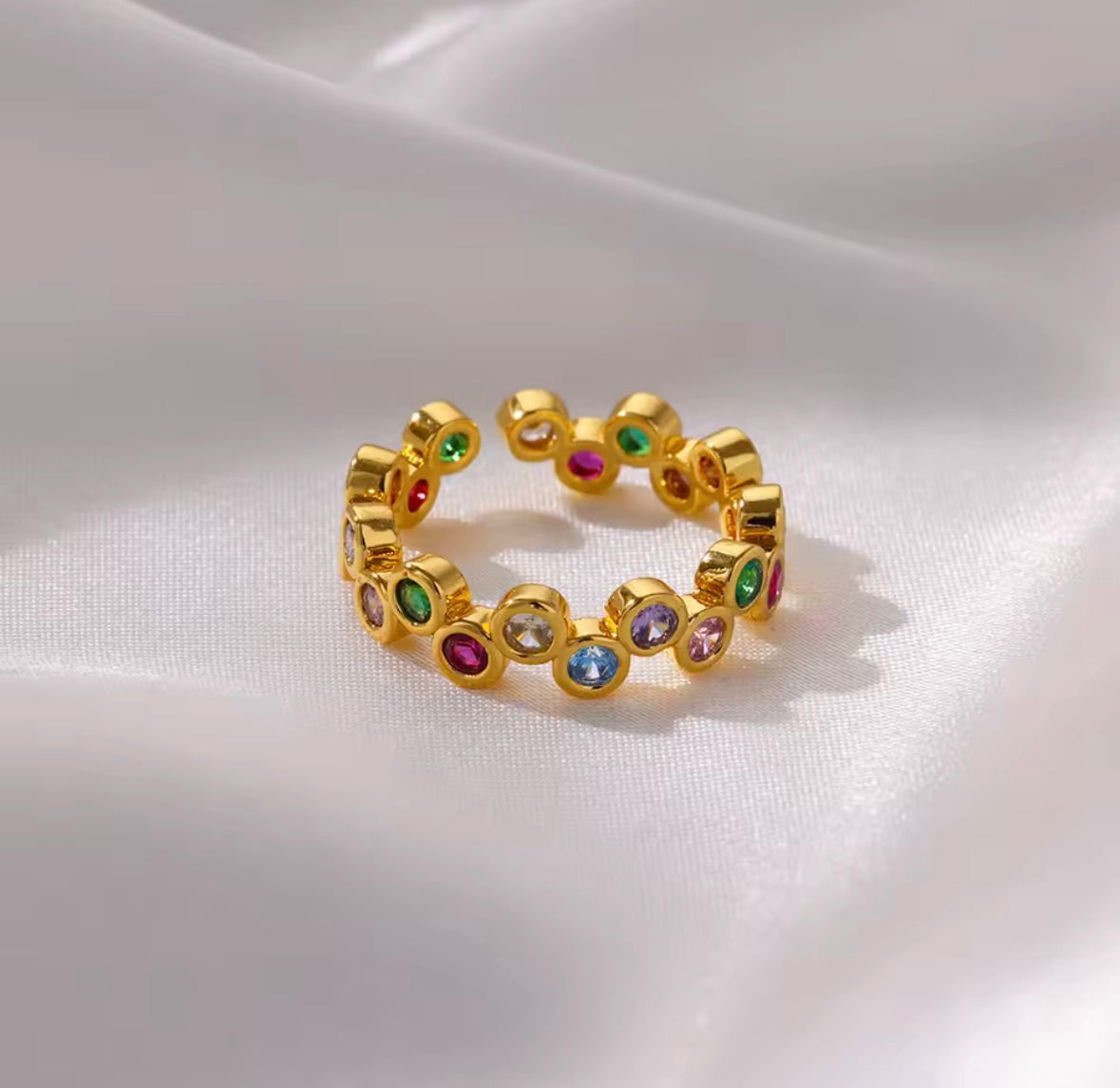 MINOA Colorful Elegance Gold Ring