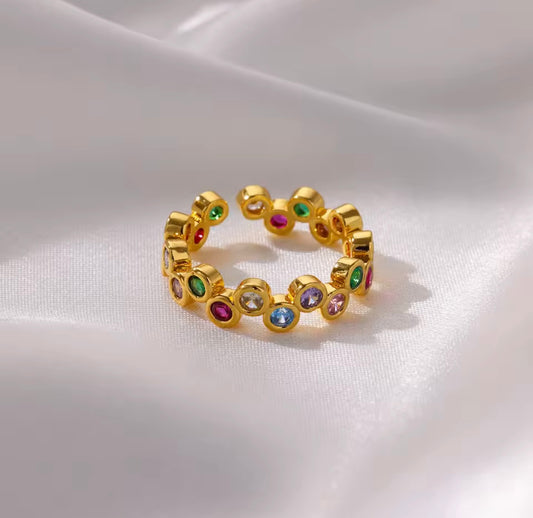 MINOA Colorful Elegance Gold Ring