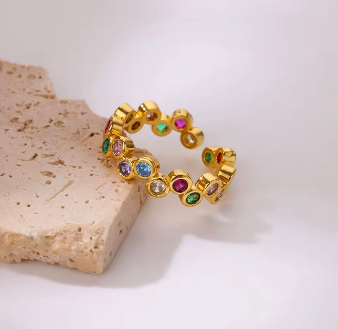 MINOA Colorful Elegance Gold Ring