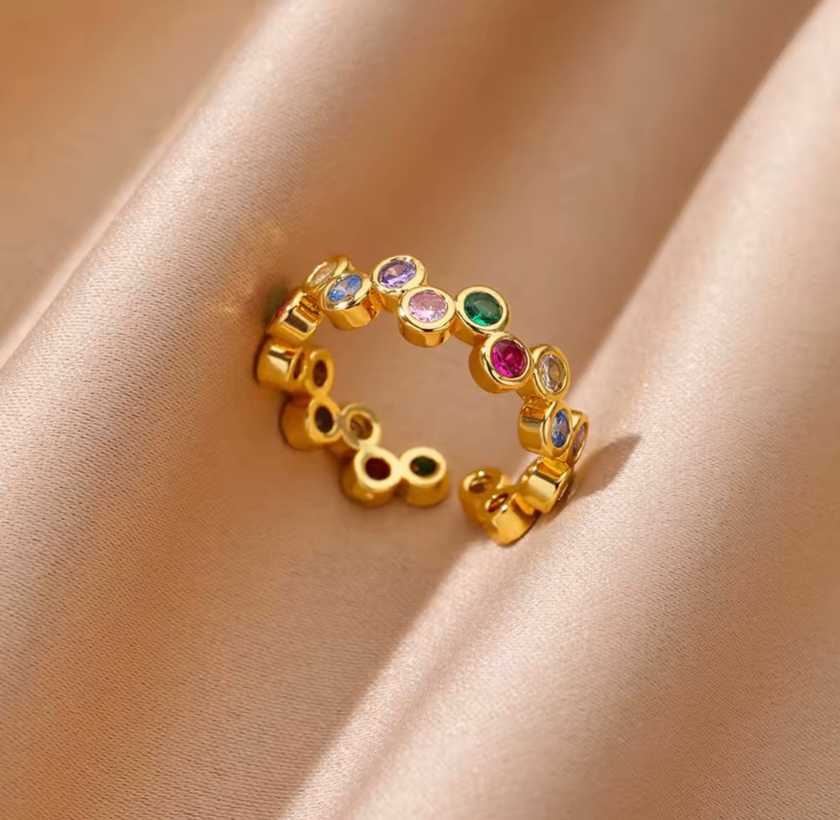 MINOA Colorful Elegance Gold Ring