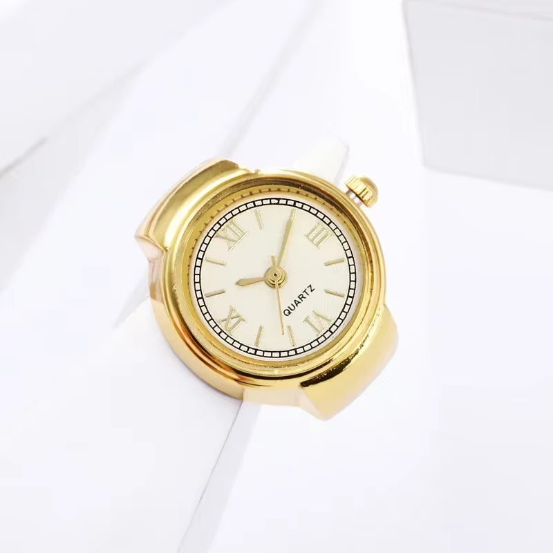 New Watch Rings Adjustable Fashion Elegant Personality Women'S Party Banquet Jewelry Accessories Clock Ring Gifts for Women