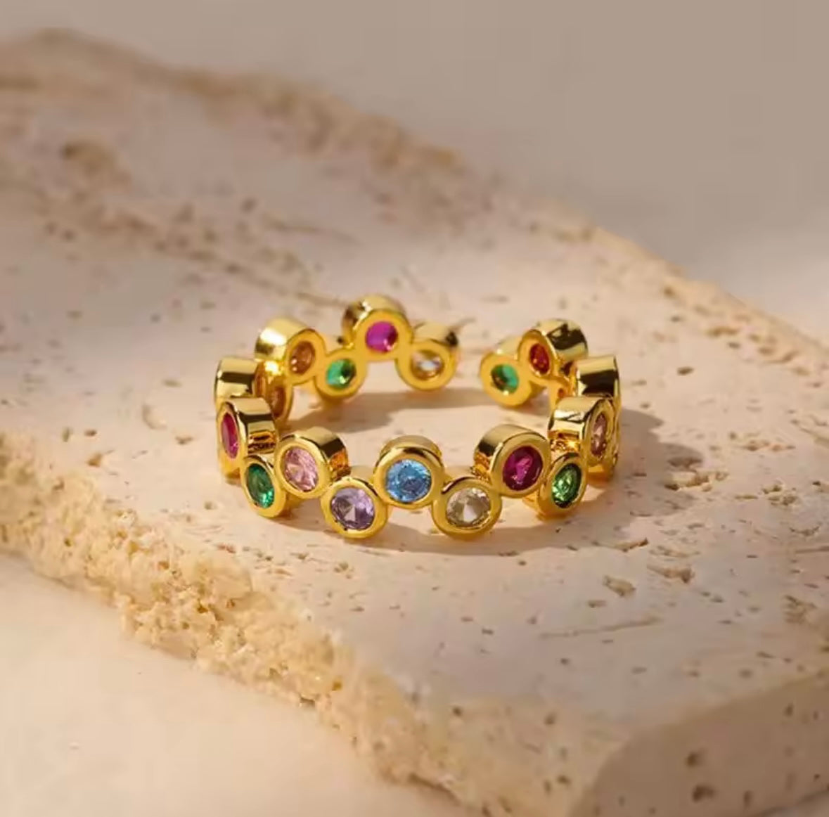 MINOA Colorful Elegance Gold Ring