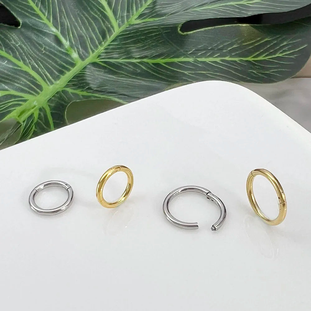 Stainless Steel Hoop Piercing Earring for Women Zircon CZ Cartilage Piercing Helix Daith Conch Tragus Rook Lobe Ear Ring Jewelry