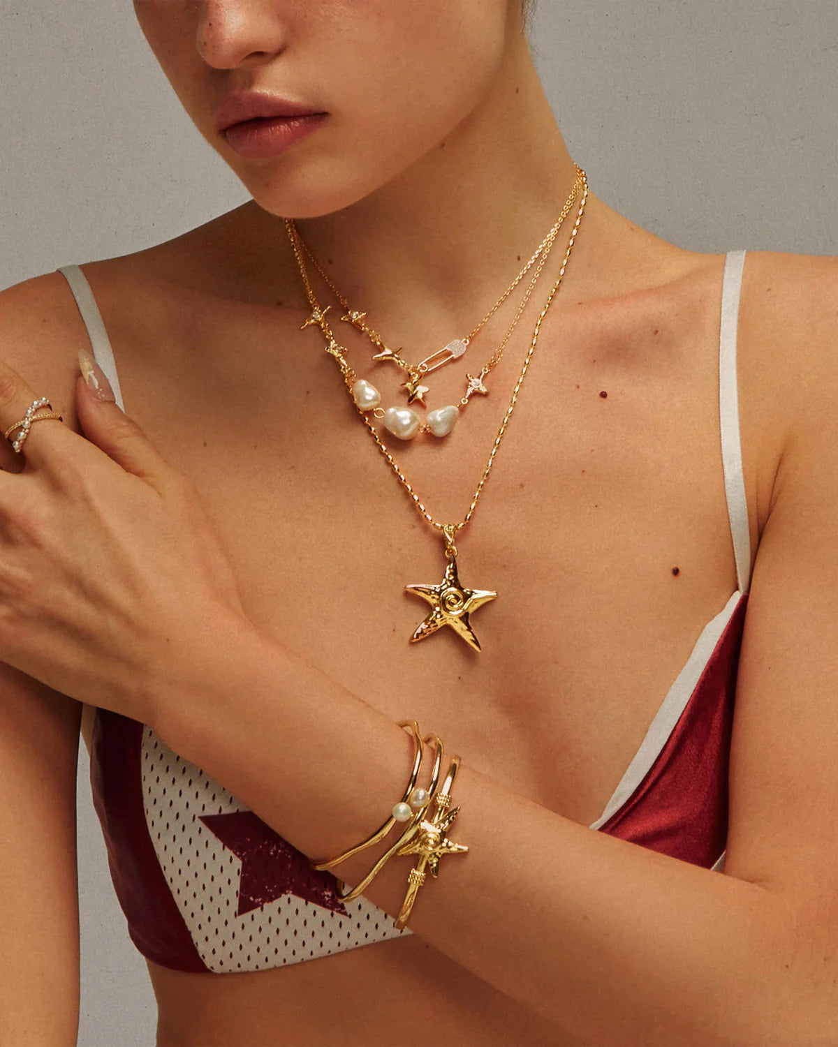 MINOA Celestial Charm Layered Necklace