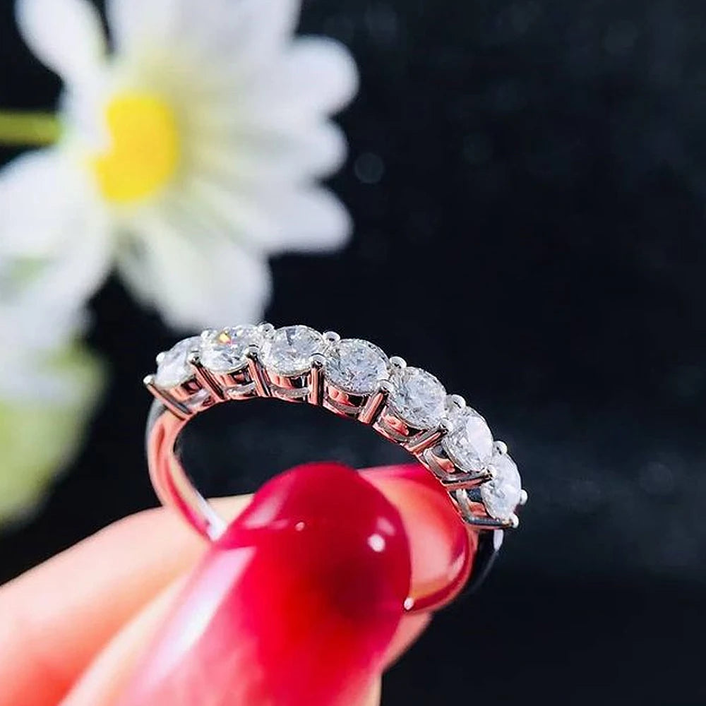 High-Quality Silver Plated Finger-Ring for Women Luxury Inlaid CZ Stone Simple Stylish Wedding Bands Female Ring Jewelry