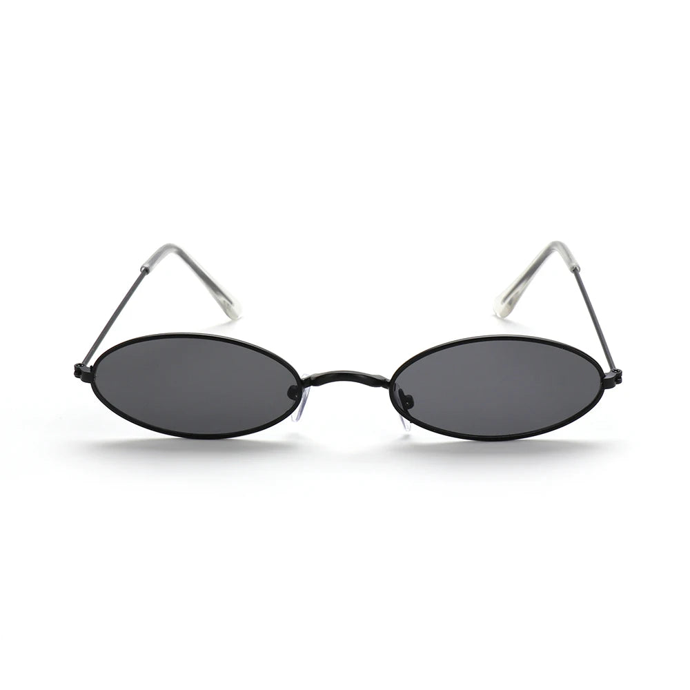 Gootrades Retro Small Oval Sunglasses Okulary Vintage Shades Sun Glasses for Men Women Small Frame Anti-Blue Light Eyeglasses