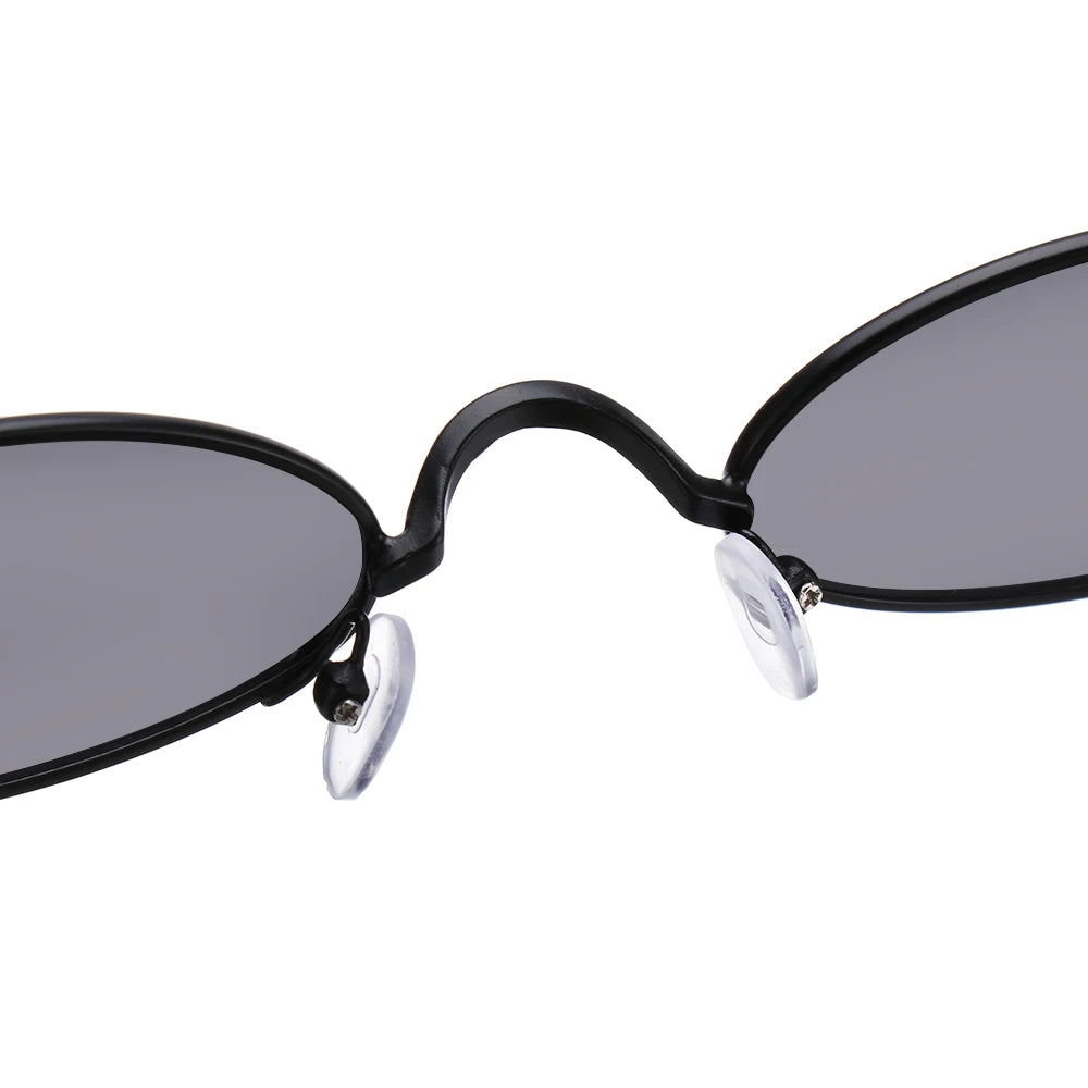 Gootrades Retro Small Oval Sunglasses Okulary Vintage Shades Sun Glasses for Men Women Small Frame Anti-Blue Light Eyeglasses