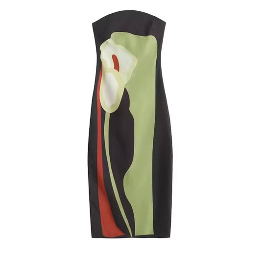 MINOA sexy strapless backless long dress