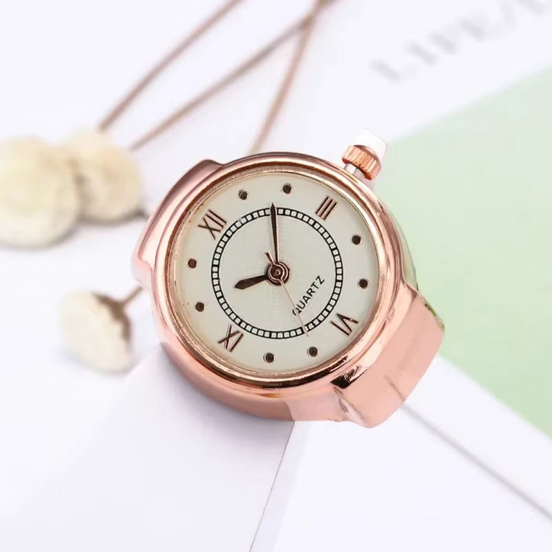 New Watch Rings Adjustable Fashion Elegant Personality Women'S Party Banquet Jewelry Accessories Clock Ring Gifts for Women