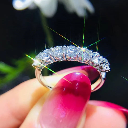 High-Quality Silver Plated Finger-Ring for Women Luxury Inlaid CZ Stone Simple Stylish Wedding Bands Female Ring Jewelry