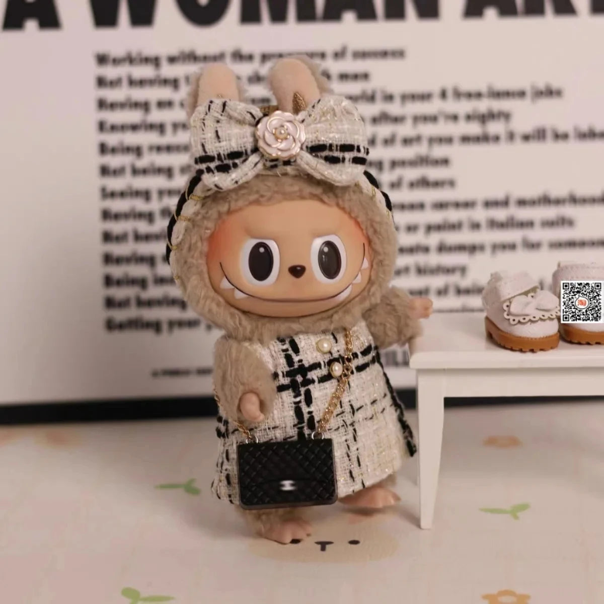 Hot Original 17Cm Labubu Doll Clothes Heartbeat Macaron Baby Pendant Clothes Enamel Face Clothes Cartoon Replacement Decor Gifts